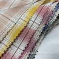 Polyester Plaid Fabric Polyester Spandex Plaid Fabric For Shirts Manufactory